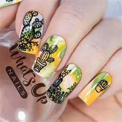 B060 Deserted Succulent, stampingplade, Whats up Nails