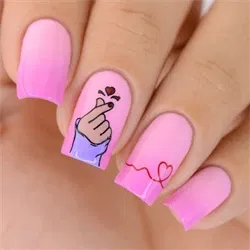 A023 When in Love, stampingplade, Whats up Nails