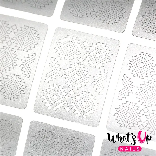 Aztec Stencils, 2 ark, (24 stk) Whats Up Nails