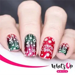 B022 Winter Time, stampingplade, Whats up Nails