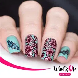 B028 Tropical Escape, stampingplade, Whats up Nails