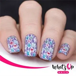 B051 I Just Want Sushi, stampingplade, Whats up Nails