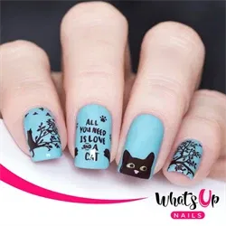 B052 sveta_sanders, stampingplade, Whats up Nails