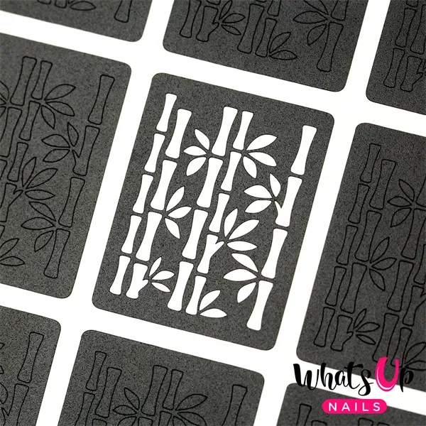 Bamboo Stencils, 2 ark, (24 stk) Whats Up Nails