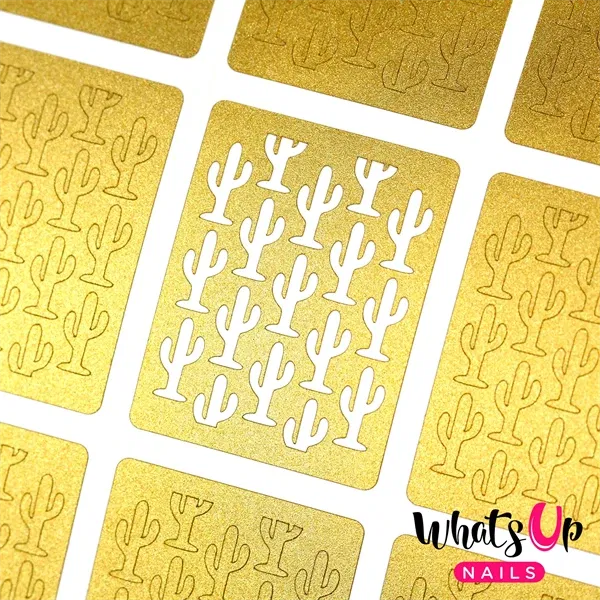 Cactus Stencils, 2 ark, (24 stk) Whats Up Nails