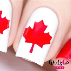 Canadian Flag Stencils, 2 ark, (40 stk) Whats Up Nails