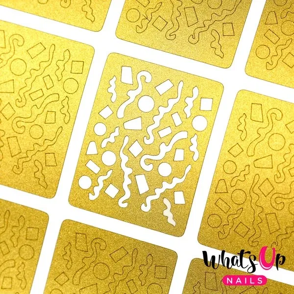 Confetti Stencils, 2 ark, (24 stk) Whats Up Nails