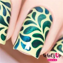 WV264 Floral Splash Stencils, 2 ark, (24 stk) Whats Up Nails