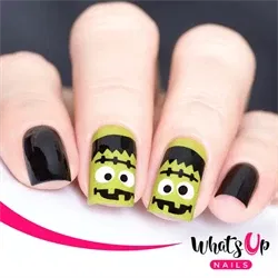 Frankenstein’s Monster Stencils, 2 ark, (30 stk) Whats Up Nails