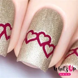 Heart Chain Stencils, 2 ark, (40 stk) Whats Up Nails