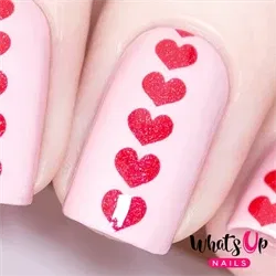 Heart Stack Stencils, 2 ark, (48 stk) Whats Up Nails