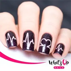 Heartbeat Stencils, 2 ark, (40 stk) Whats Up Nails