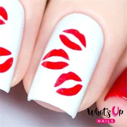 Kisses Stencils, 2 ark, (40 stk) Whats Up Nails