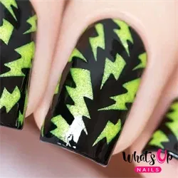 Lightning Bolts Stencils, 2 ark, (24 stk) Whats Up Nails
