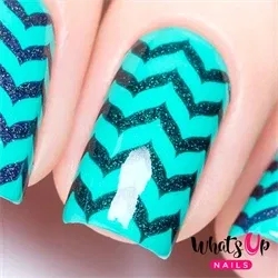Marbled Zig Zag Stencils, 2 ark, (24 stk) Whats Up Nails