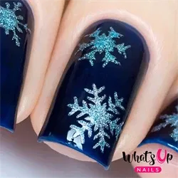 Jolly Snowflakes Stencils, Gold, 2 ark, (40 stk) Whats Up Nails