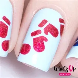 WV332 Mittens Stencils, 2 ark, (48 stk) Whats Up Nails