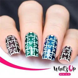 Puzzle Stencils, 2 ark, (24 stk) Whats Up Nails