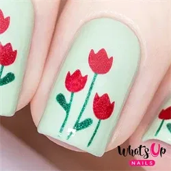 Tulips Stencils, 2 ark, (40 stk) Whats Up Nails