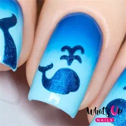 Whales & Tales By gotnail Stencils, 2 ark, (40 stk) Whats Up Nails