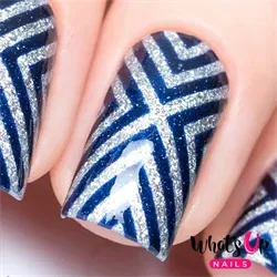 X-pattern Stencils, 2 ark, (24 stk) Whats Up Nails